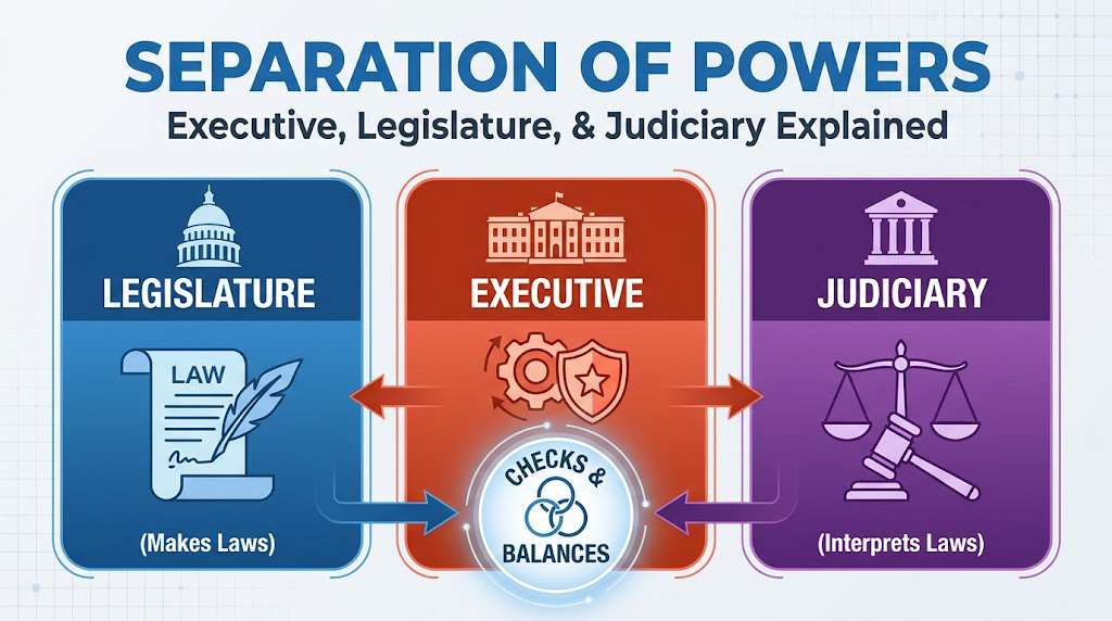 Separation of Powers: Executive, Legislature, and Judiciary Explained